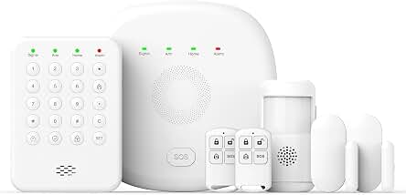 Home Security System, 7-Piece Wireless Smart Alarm System Kit with Instant App Alerts &