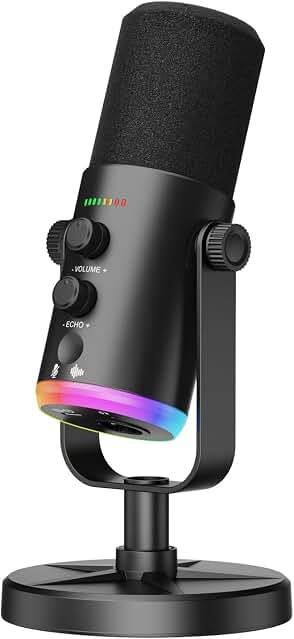 Dynamic Microphone, USB-C/XLR Podcast Recording PC Microphone for Podcast Recording