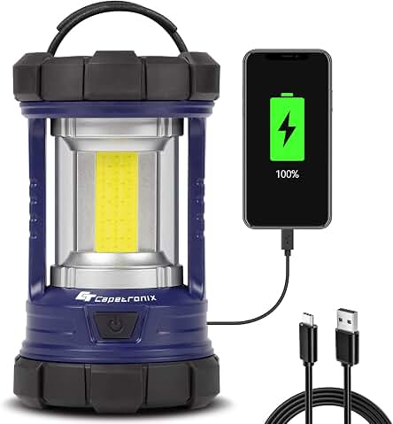 Camping Lantern, 3200LM LED Lanterns for Power Outages, 4600mAh Phone Charger &